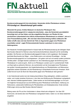 Pressemitteilung der FN