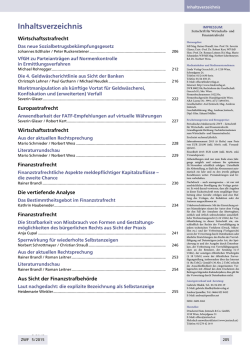 Inhaltsverzeichnis
