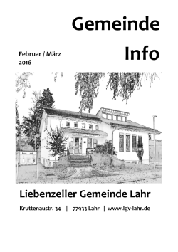 Gemeinde Info - Liebenzeller Gemeinde Lahr