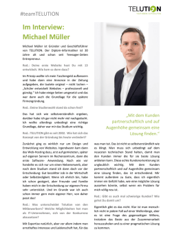 Im Interview: Michael M&uuml;ller