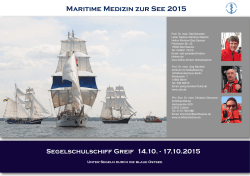 Flyer Maritime Medizin zur See 2015