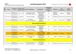 Ausbildungsplan 2016 - DRK Zentrum Plauen / Vogtland eV