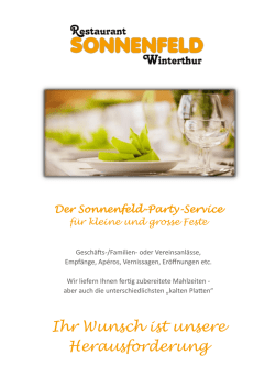 Ihr Wunsch ist unsere Herausforderung