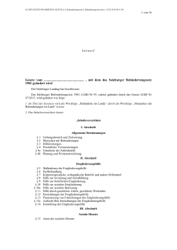 Gesetz, mit dem das Salzburger Behindertengesetz 1981 geändert