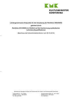 Eckpunkte - Kultusministerkonferenz