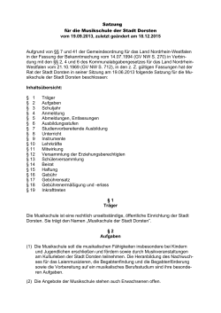 Gebührensatzung der Musikschule [Download PDF]