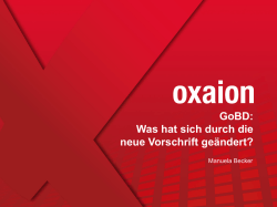 GoBD: Was hat sich durch die neue Vorschrift ge&auml;ndert?