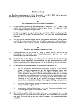 - 2 - Geb&uuml;hrensatzung zur Entw&auml;sserungssatzung der Stadt