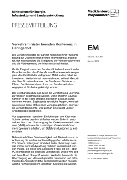 E Verkehrsminister beenden Konferenz in Heringsdorf