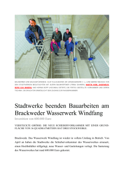 Stadtwerke beenden Bauarbeiten am Brackweder
