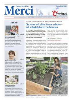 Merci 4/2015 - Schweizerische Stiftung für das cerebral gelähmte Kind