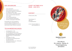 Grundkurs für Lebens-, Sterbe- & Trauerbegleitung 2014/2015