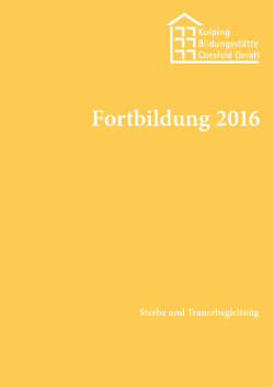 Jahresprogramm 2016 - Die Kolping