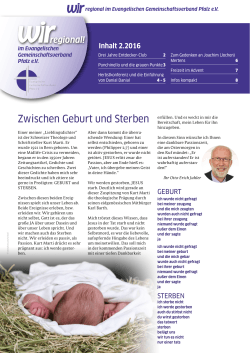 Zwischen Geburt und Sterben