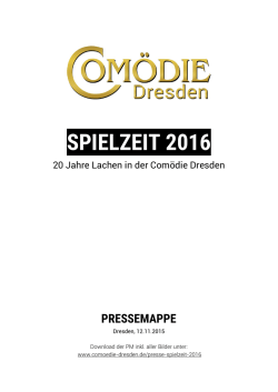 spielzeit 2016 - Comödie Dresden