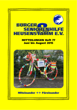 Heft 77 - UND SENIORENHILFE HEUSENSTAMM eV