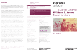 VideoBox Juli 2015 »Silent« Cinema William E. Jones Model Workers