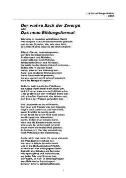 Der wahre Sack der Zwerge Das neue Bildungsformat
