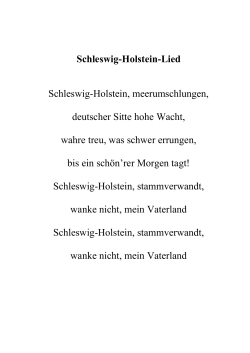 Das Schleswig-Holstein-Lied