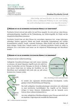 Handout Psychische Gewalt