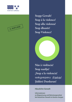 H&auml;usliche Gewalt - beim Kanton Aargau