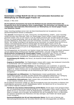 Kommission schlägt Beitritt der EU zur internationalen