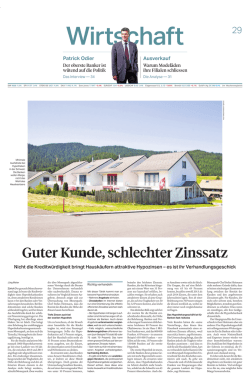 Guter Kunde, schlechter Zinssatz