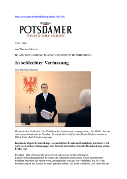 In schlechter Verfassung