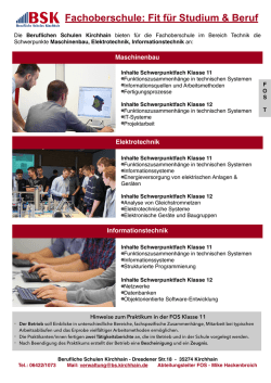 Informationsblatt Fachoberschule