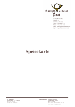 Speisekarte - Gasthof Pension Post