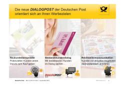 Die neue DIALOGPOST der Deutschen Post orientiert sich an Ihren