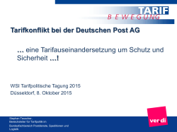 Tarifkonflikt bei der Deutschen Post AG