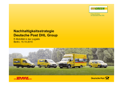 Nachhaltigkeitsstrategie Deutsche Post DHL Group