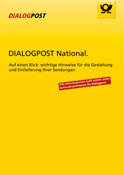 Dialogpost national - Direkt Marketing Center