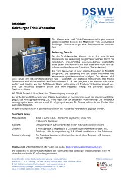 Infoblatt Wasserbar - Dachverband Salzburger Wasserversorger