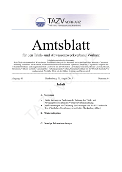 Amtsblatt 02/15 TAZV Vorharz
