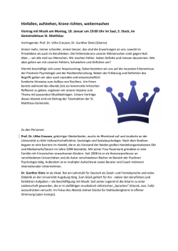 Hinfallen, aufstehen, Krone richten, weitermachen