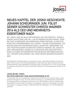 Johann Scheuringer jun. neuer CEO und
