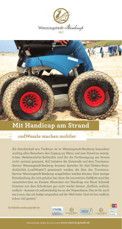 Mit Handicap am Strand