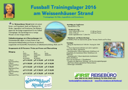 Fussball Trainingslager 2016 am Weissenhäuser Strand