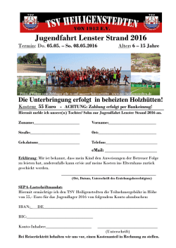 Jugendfahrt Lenster Strand 2016
