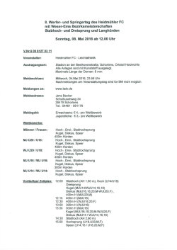 Ausschreibung & Zeitplan
