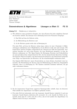 Datenstrukturen & Algorithmen Lösungen zu Blatt 11 FS 15