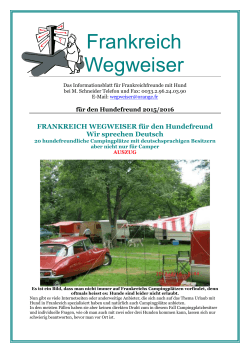 Frankreich Wegweiser Spezial Hundefreund Camping 25.09.2015