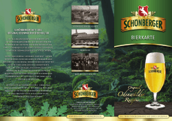 Bierkarte Brauerei Schönberger - Brauerei