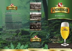 Bierkarte Brauerei Sch&ouml;nberger - Brauerei