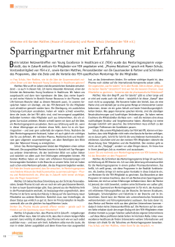 Sparringpartner mit Erfahrung - Young Excellence in Healthcare