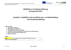 Hinweise zur Projektdurchführung (FAQs)