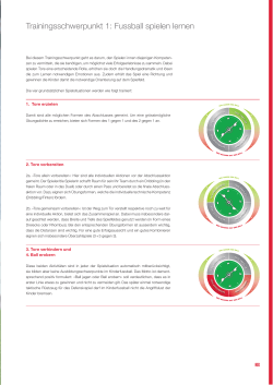 Trainingsschwerpunkt 1: Fussball spielen lernen