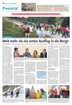 Bericht der Südtiroler Tageszeitung „Dolomiten“ vom 30. Juni 2015